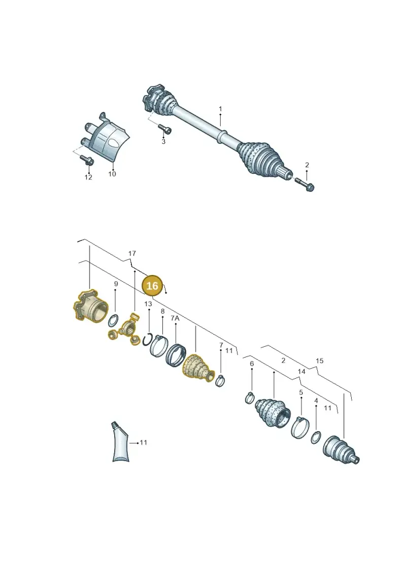8K0498201B — Audi A8L qu. 3.0 TDI (2013-2018) diagram 771407300, position 16