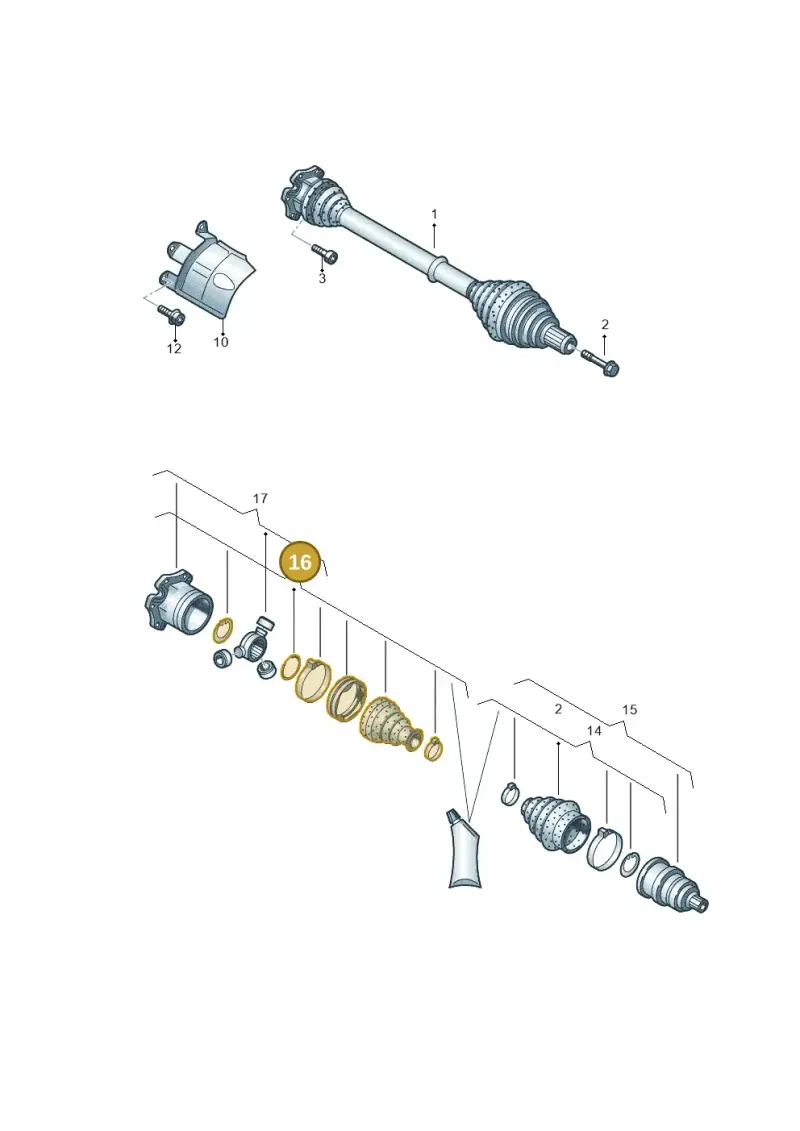 8K0498201B — Audi A6 qu. 3.0 tdi (2014-2018) diagram 788407200, position 16