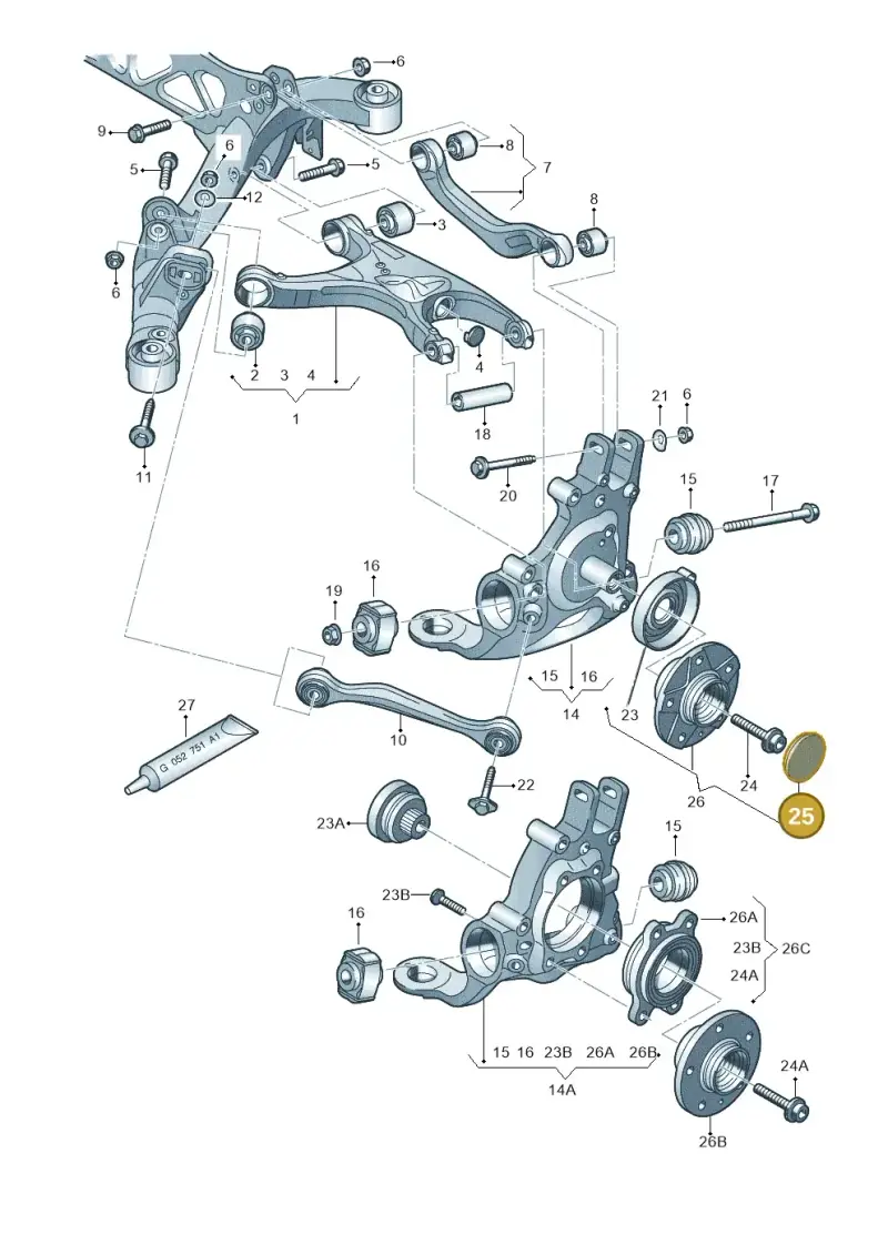 8K0501249 — Audi Q5 qu. 2.0 TDI (2012-2017) diagram 620505050, position 25