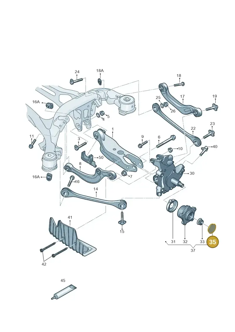 8K0501249 — Audi A6 2.0 (2018-) diagram 430505200, position 35