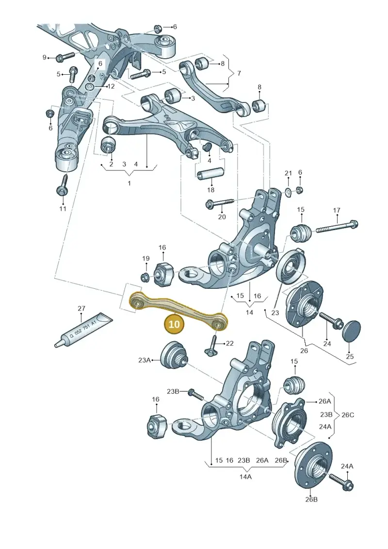 8K0501530N — Audi Q5 qu. 2.0 TDI (2008-2012) diagram 620505050, position 10