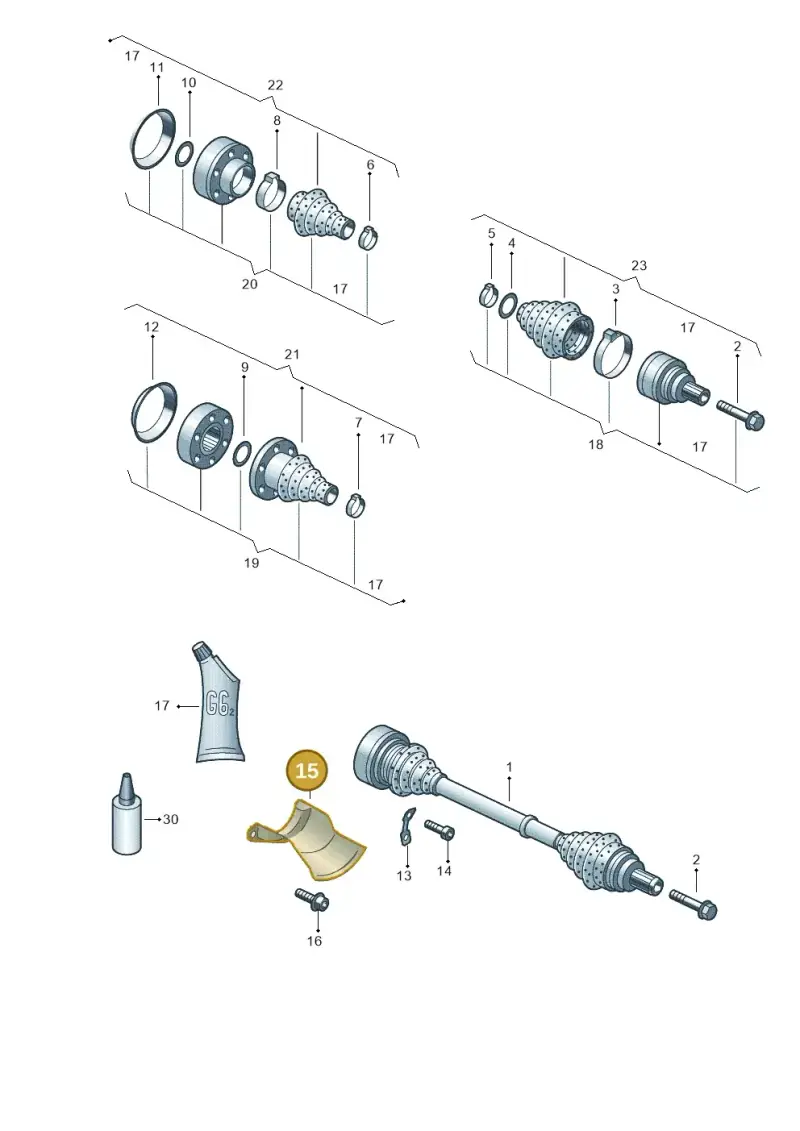 8K0501721A — Audi RS5 Coupe (2010-2015) diagram 249501100, position 15