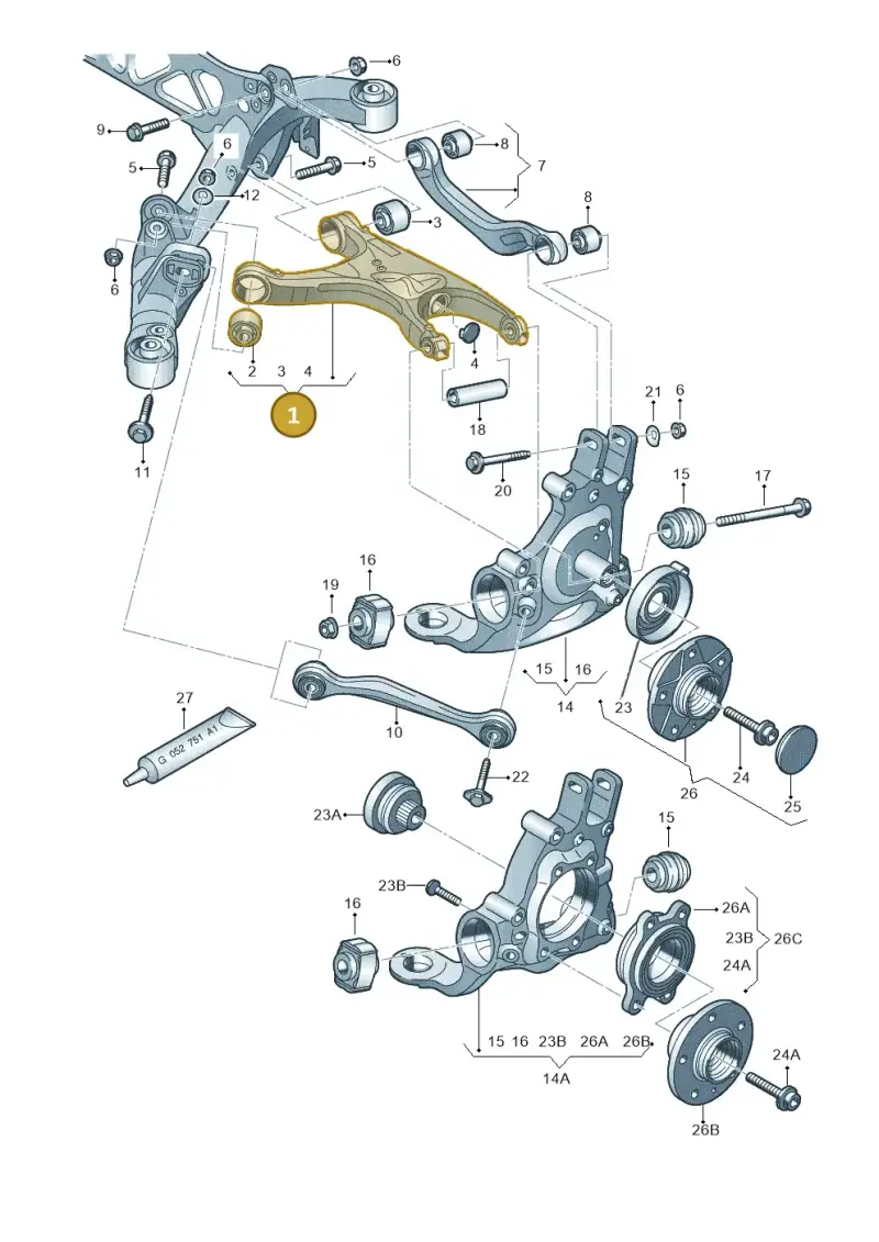 8K0505312J — Audi A4                08> (2007-) diagram 620505050, position 1