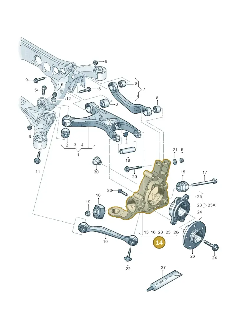 8K0505432AR — Audi A6 qu. 3.0 tdi (2014-2018) diagram 620505100, position 14