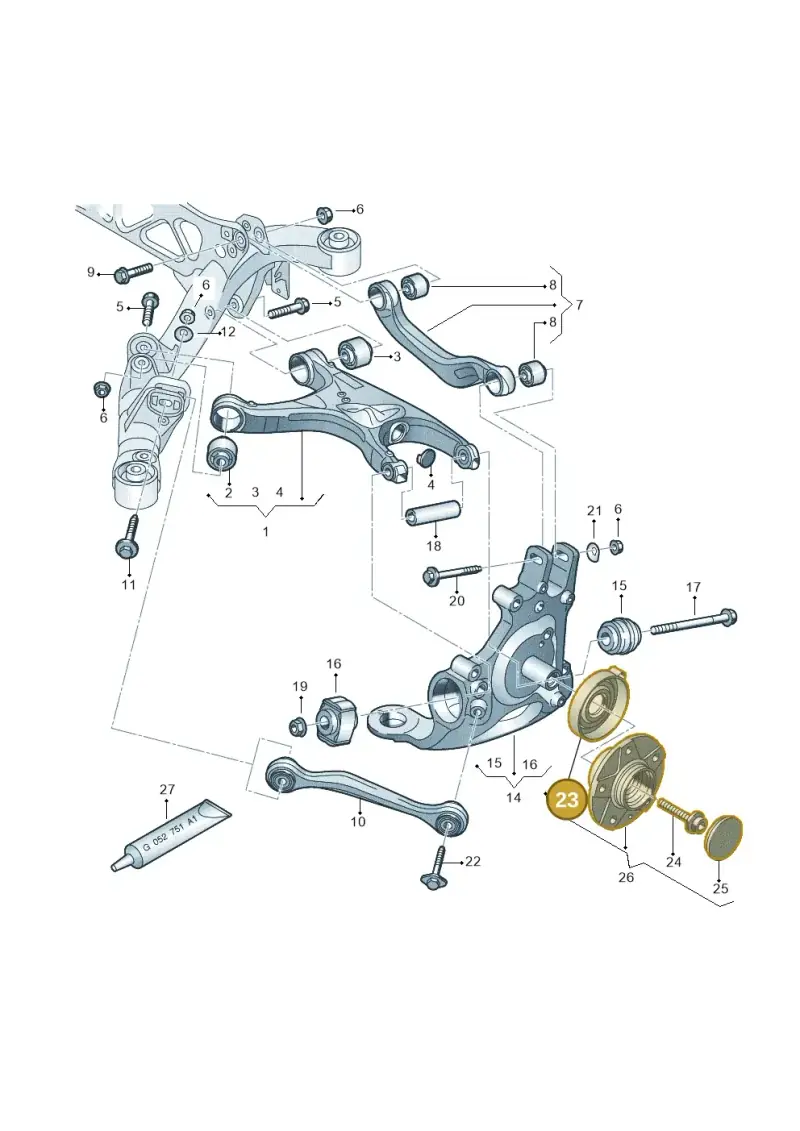 8K0505491A — Audi A6 qu. 3.0 tdi (2014-2018) diagram 736505050, position 23