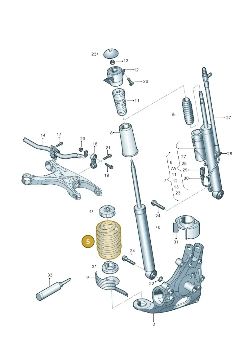 8K0511115HE — Audi RS6 Avant (2013-2018) diagram 695511000, position 5