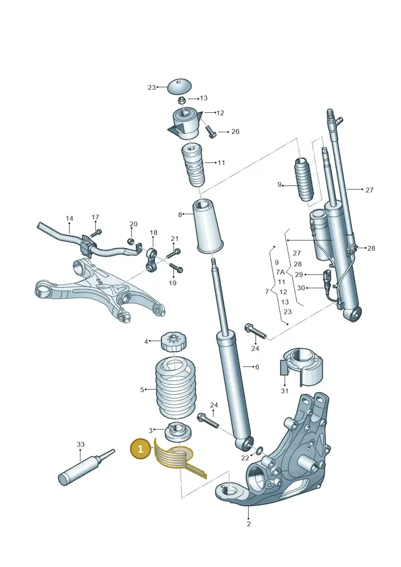 8K0511539E — Audi RS4 Av. qu. 4.2 (2012-2015) diagram 695511000, position 1