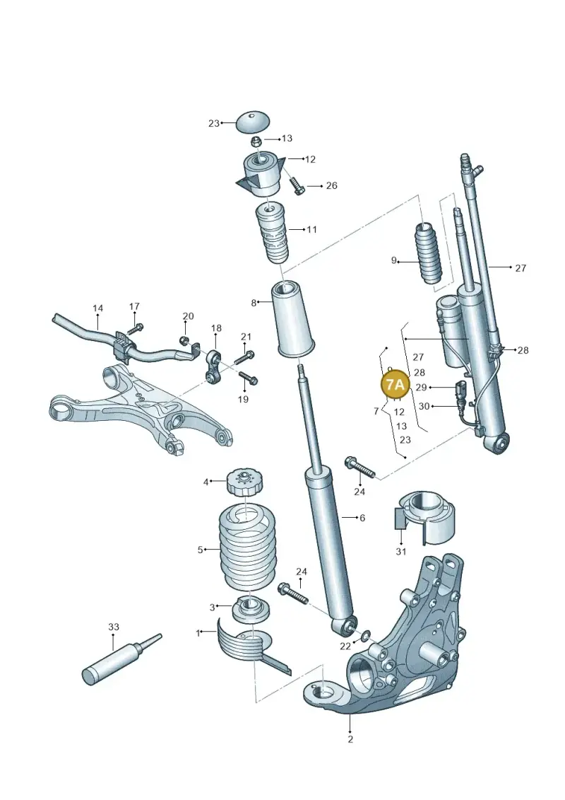8K0512011A — Audi RS4 Av. qu. 4.2 (2012-2015) diagram 695511000, position 7A