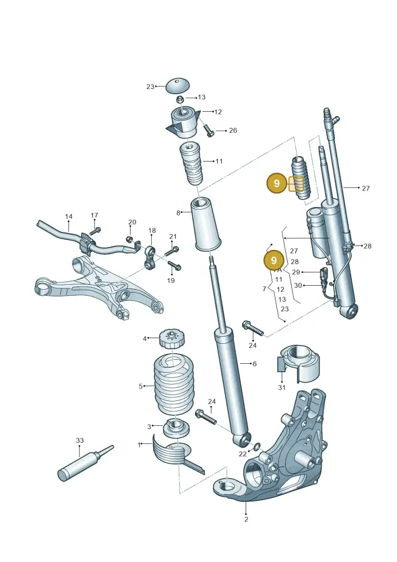 8K0512137C — Audi RS6 Avant (2013-2018) diagram 695511000, position 9
