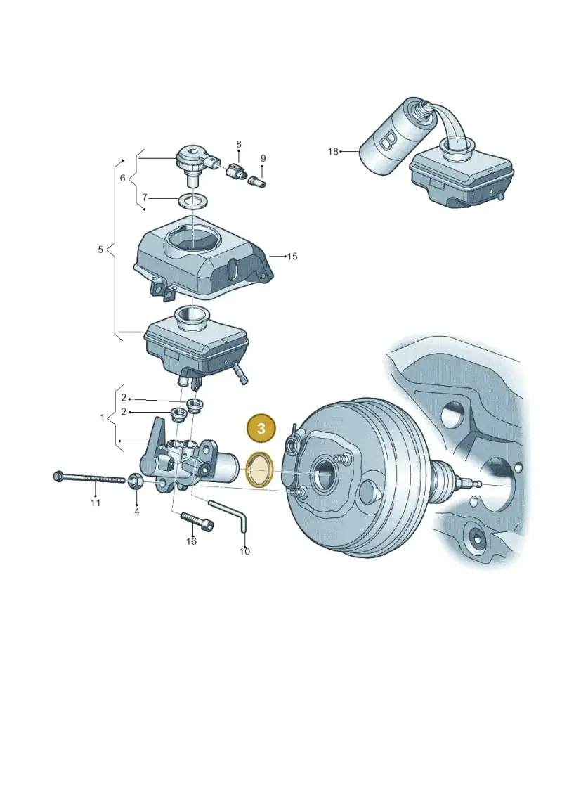 8K0611243 — Audi A8L qu. 3.0 TDI (2013-2018) diagram 620611100, position 3