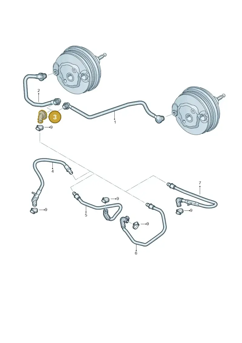 8K0611743C — Audi Q5 qu. 2.0 (2009-2018) diagram 620611700, position 3