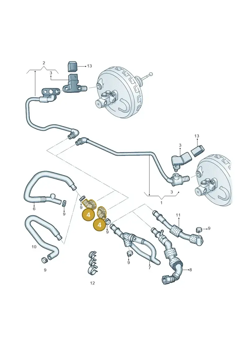 8K0611743C — Audi A4L 2.0 (2008-2012) diagram 620611750, position 4
