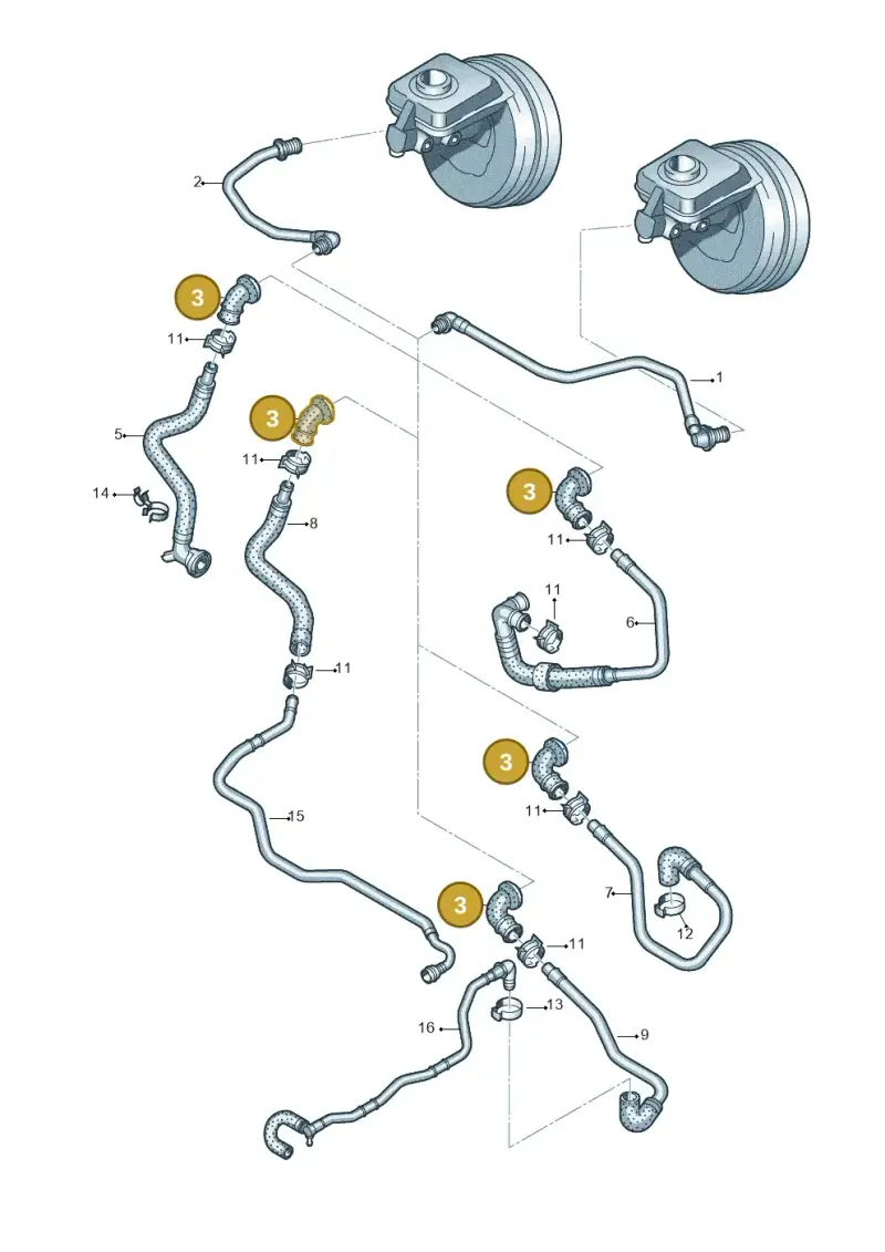 8K0611743C — Audi Q5 qu. 2.0 TDI (2012-2017) diagram 751611700, position 3