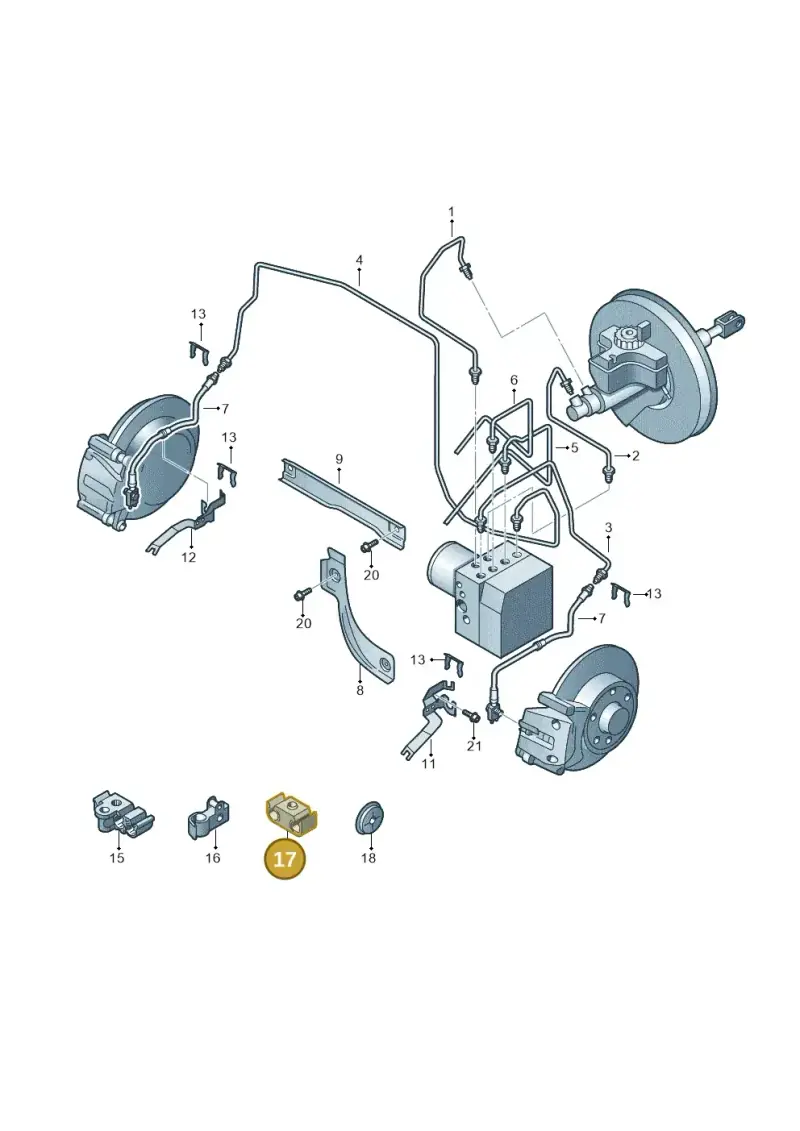 8K0611797D — Audi Q3 2.0 TDI (2014-2019) diagram 634611200, position 17
