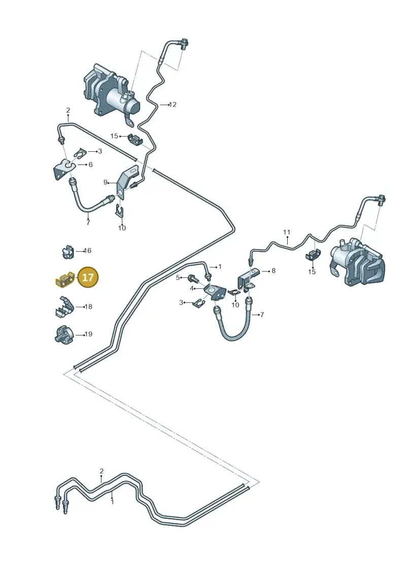 8K0611797D — Audi A1 Sportback (2014-2018) diagram 708611300, position 17