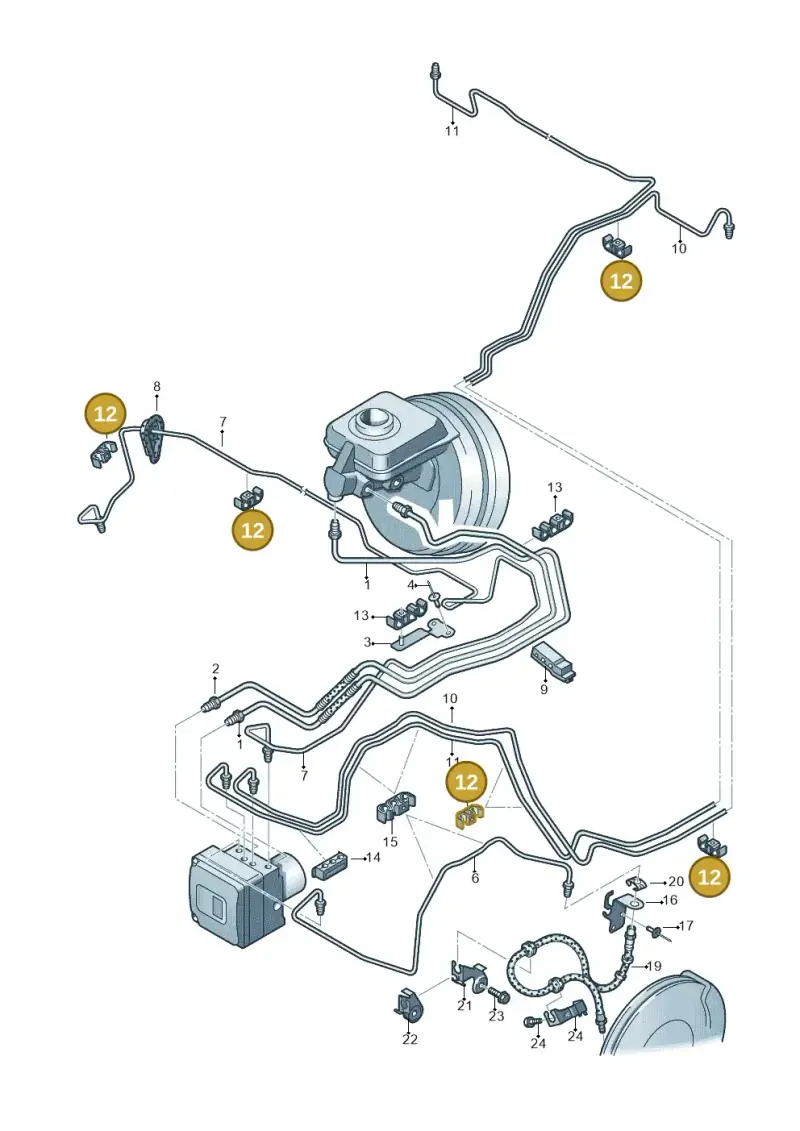 8K0611797D — Audi A7 Sportback (2014-2018) diagram 711611200, position 12