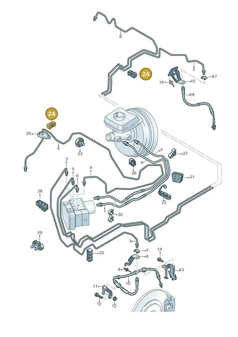 8K0611797D — Audi Q7 qu. 3.0 TDI (2015-2019) diagram 859611200, position 24