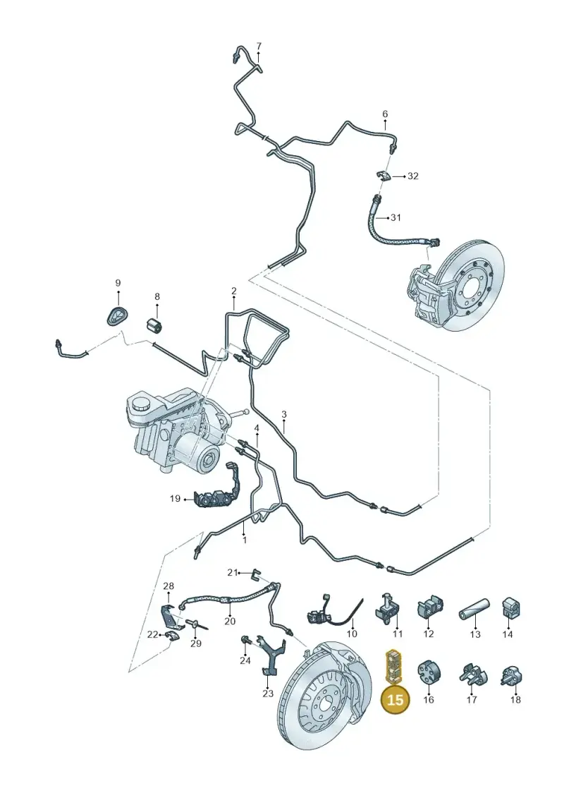8K0611797F — Audi A5 Limo 2.0 (2024-) diagram 8wk611020, position 15