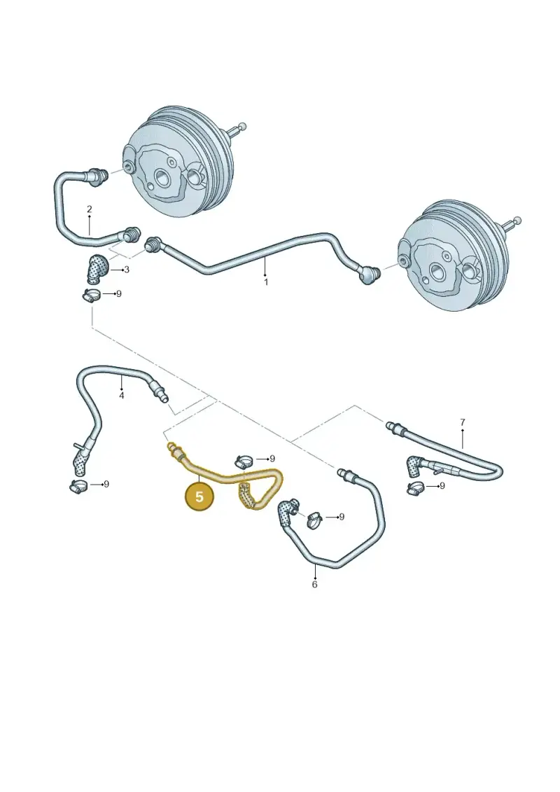 8K0611931BF — Audi A4L 2.0 (2008-2012) diagram 620611700, position 5