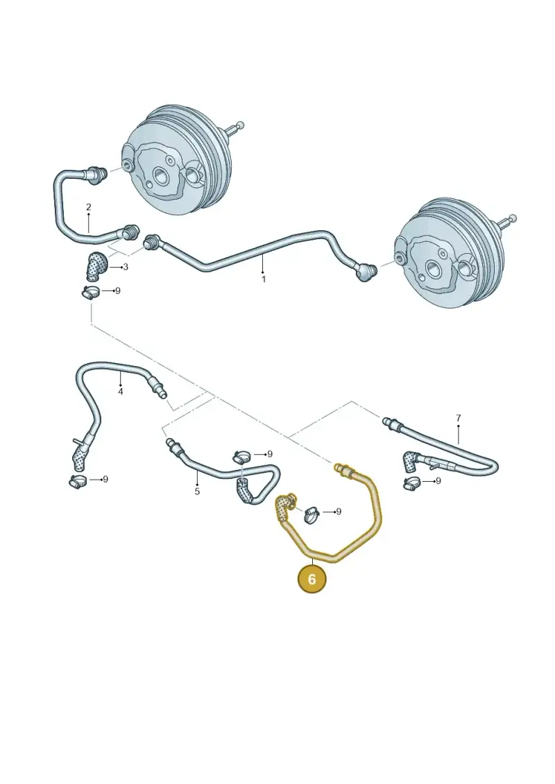 8K0611931BQ — Audi A4L 2.0 (2008-2012) diagram 620611700, position 6
