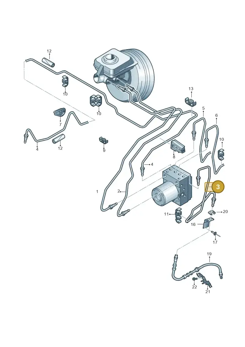 8K0614723S — Audi RS4 Av. qu. 4.2 (2012-2015) diagram 620611200, position 3