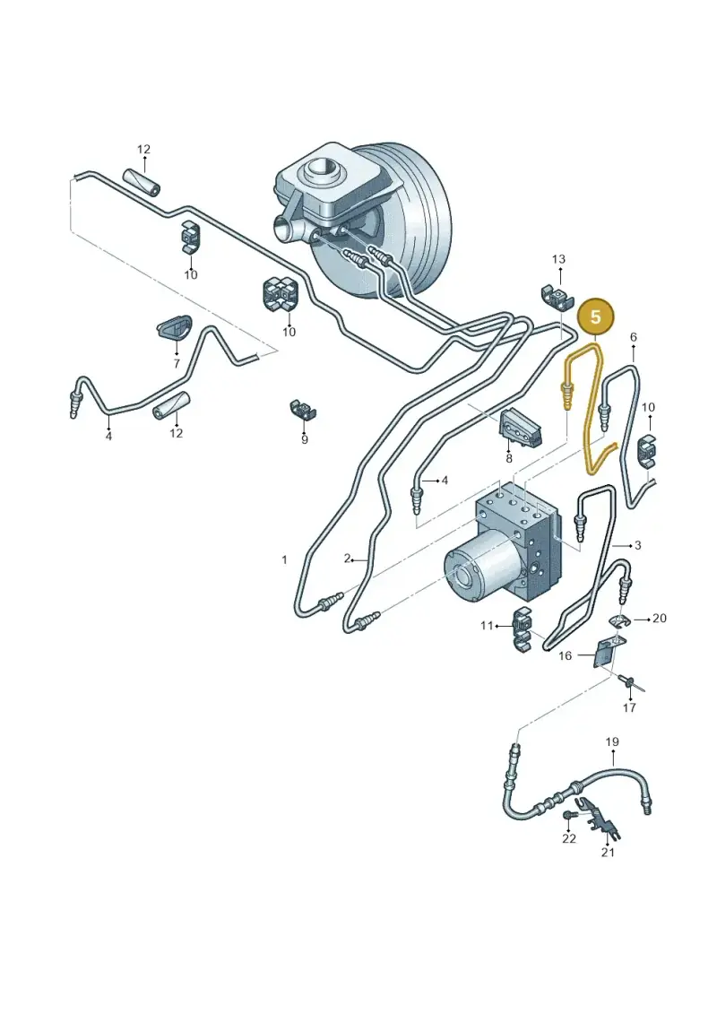 8K0614725P — Audi RS4 Av. qu. 4.2 (2012-2015) diagram 620611200, position 5