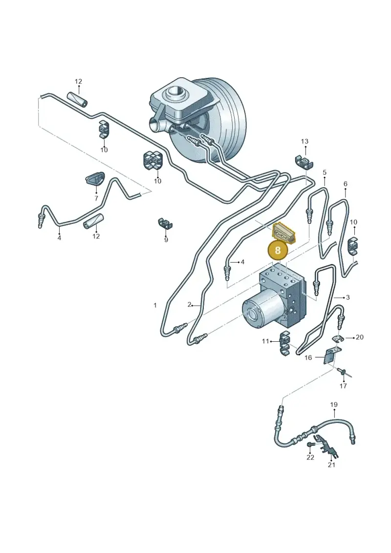 8K0614769E — Audi RS4 Av. qu. 4.2 (2012-2015) diagram 620611200, position 8