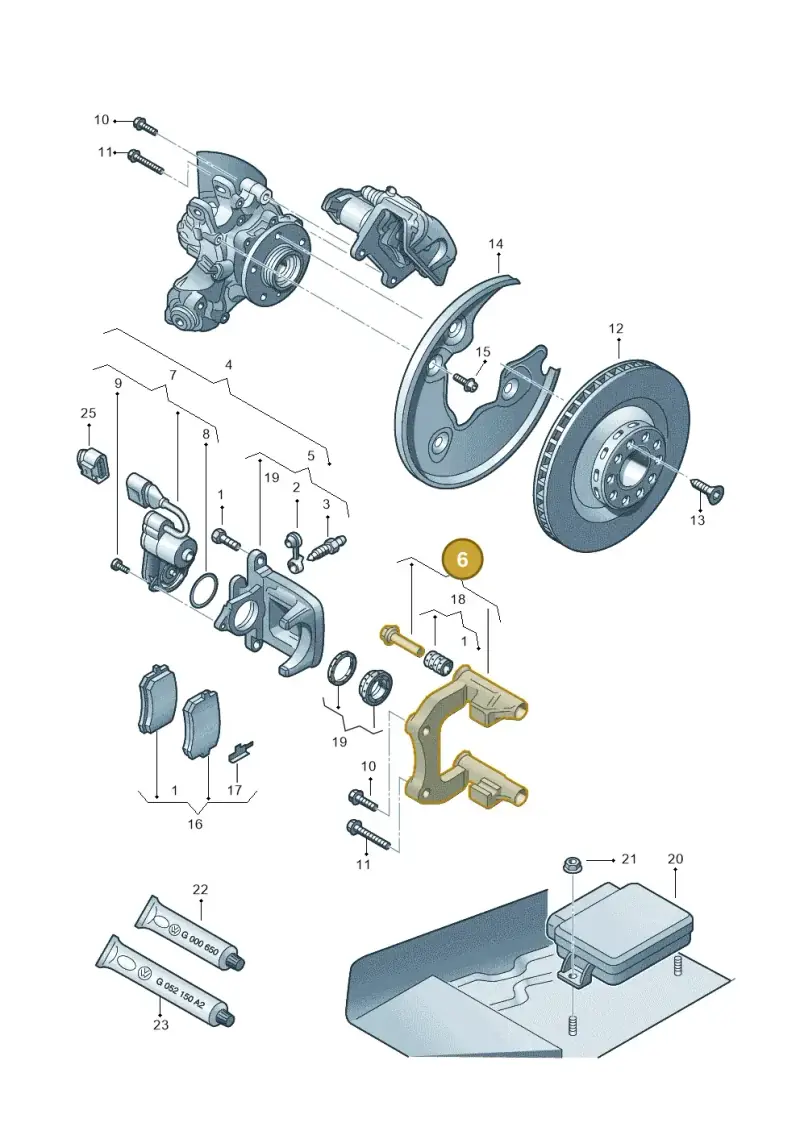 8K0615426 — Audi A4L 2.0 (2008-2012) diagram 620615600, position 6
