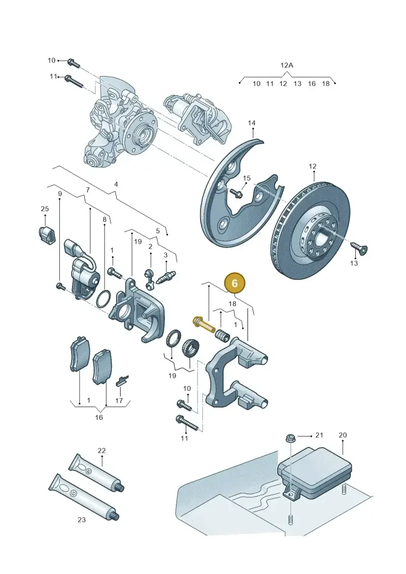 8K0615426C — Audi Q5 qu. 2.0 TDI (2012-2017) diagram 620615610, position 6