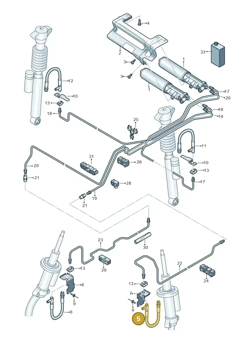 8K0616711A — Audi RS4 Av. qu. 4.2 (2012-2015) diagram 695616300, position 5