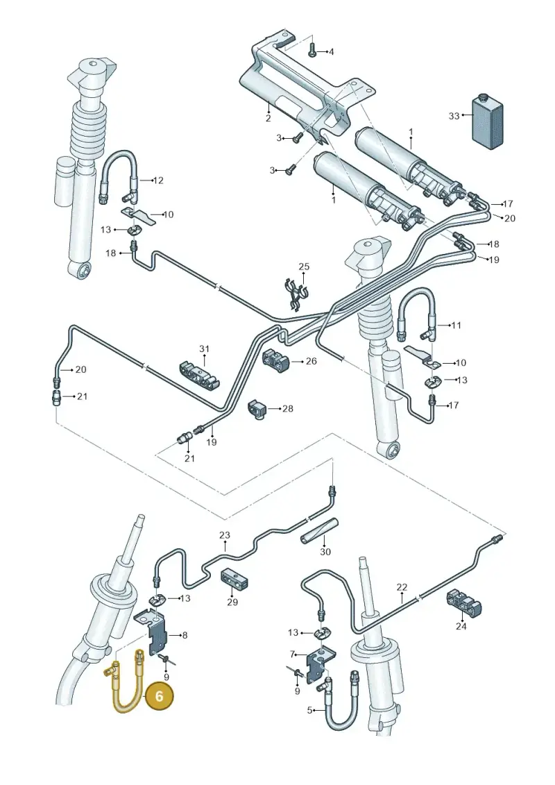 8K0616712A — Audi RS4 Av. qu. 4.2 (2012-2015) diagram 695616300, position 6