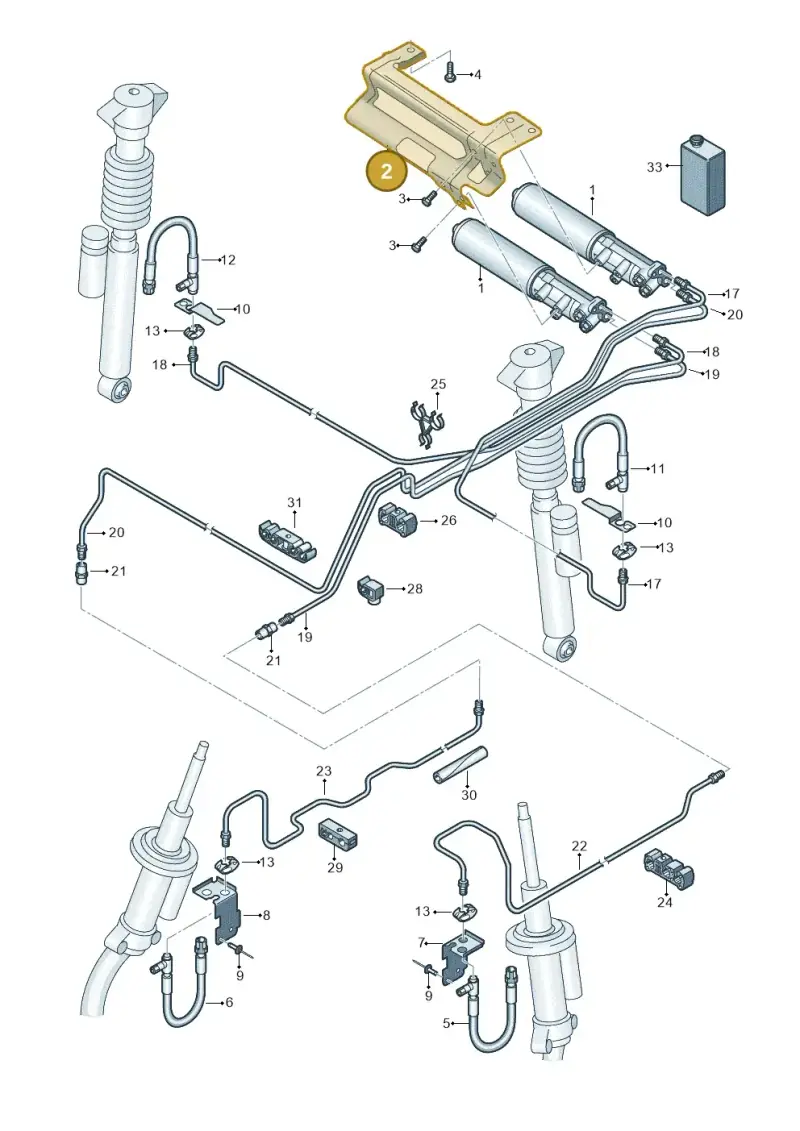 8K0616839C — Audi RS4 Av. qu. 4.2 (2012-2015) diagram 695616300, position 2