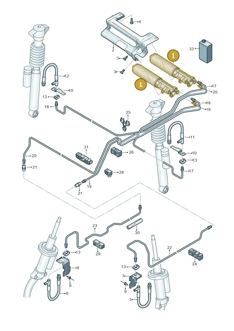 8K0616887A — Audi RS4 Av. qu. 4.2 (2012-2015) diagram 695616300, position 1