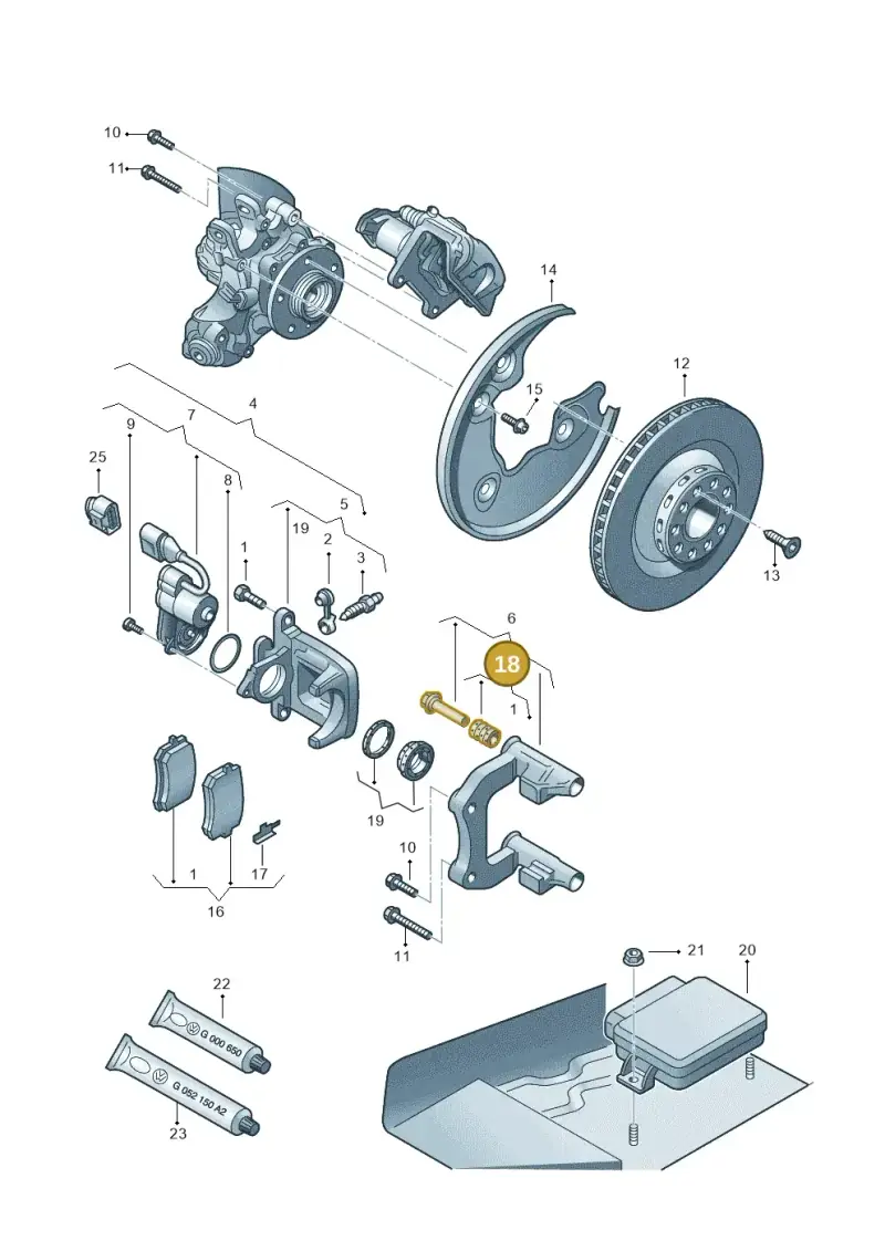 8K0698470A — Audi Q5 qu. 2.0 TDI (2012-2017) diagram 620615600, position 18