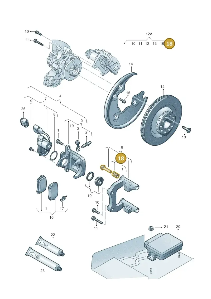 8K0698470A — Audi Q5 qu. 2.0 TDI (2012-2017) diagram 620615610, position 18