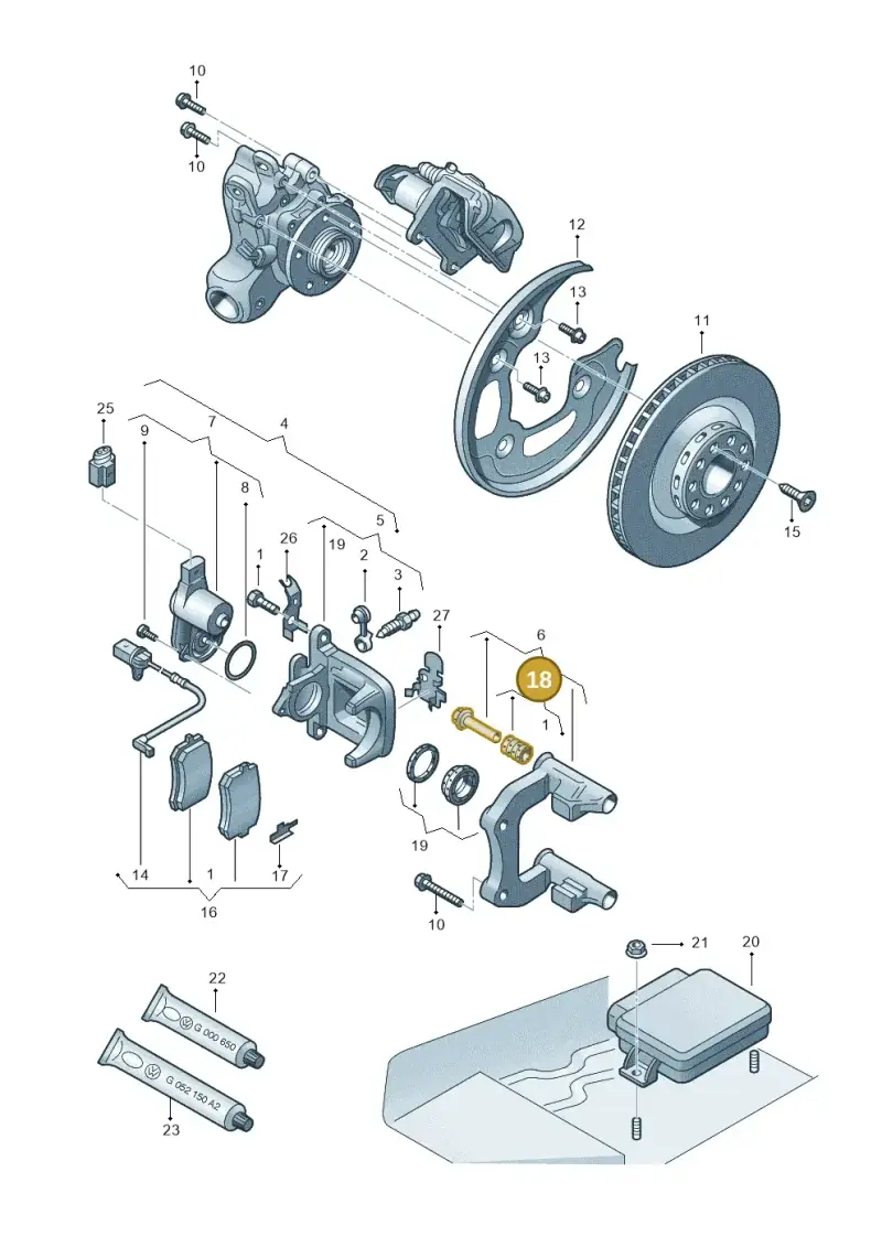 8K0698470A — Audi A7 Sportback (2014-2018) diagram 696615650, position 18