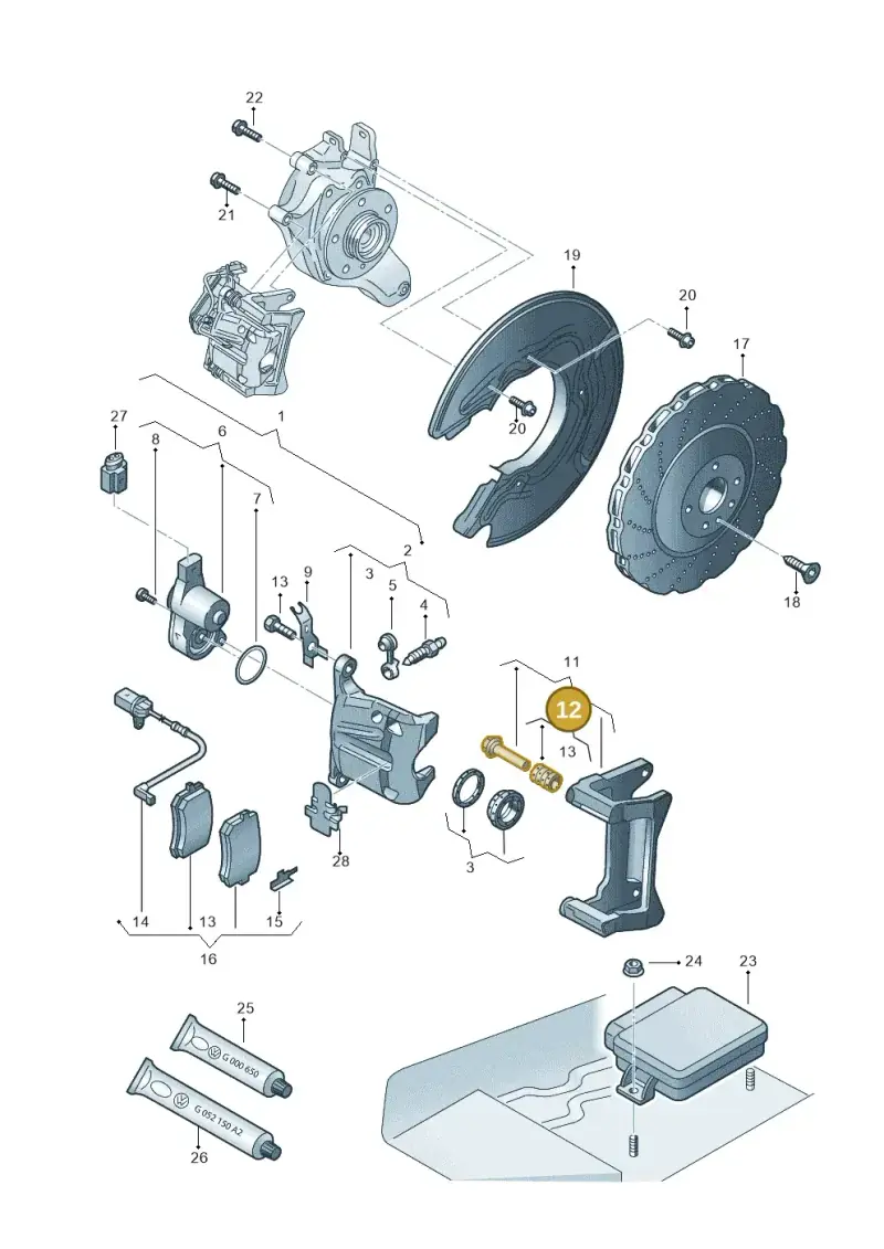8K0698470A — Audi A7 Sportback (2014-2018) diagram 765615700, position 12