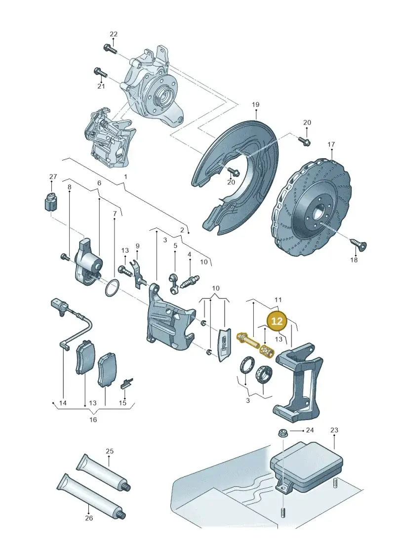 8K0698470A — Audi RS6 Avant (2013-2018) diagram 765615710, position 12