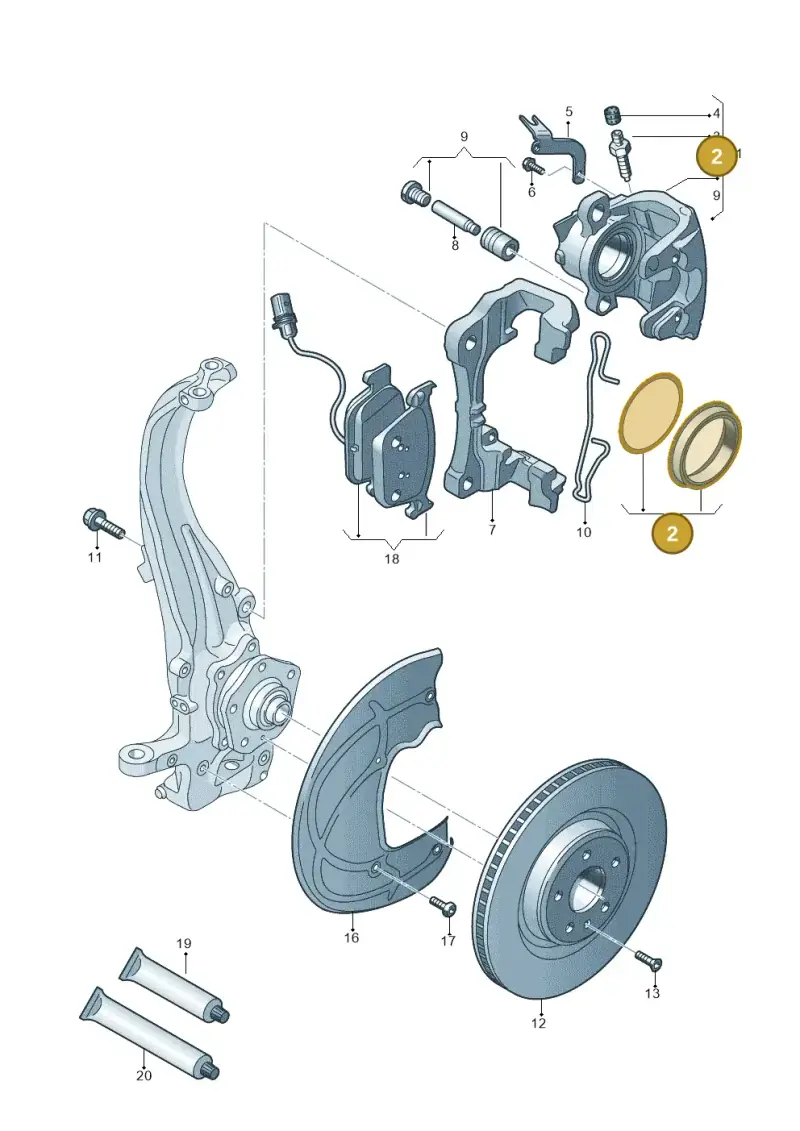8K0698471 — Audi A5 Sportback (2016-2020) diagram 849615300, position 2