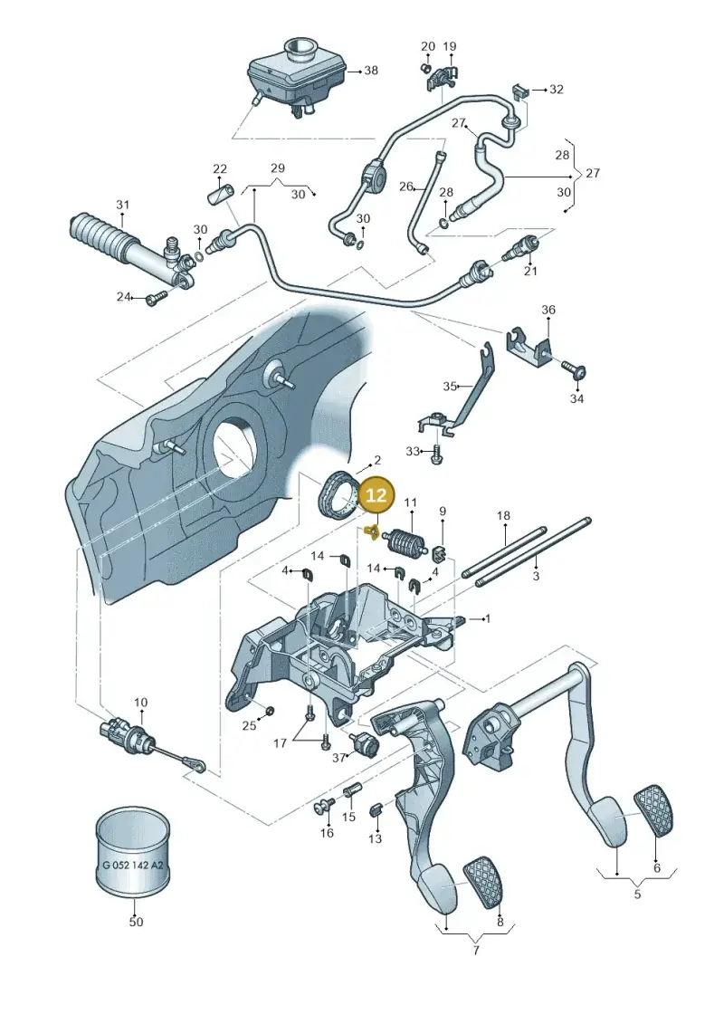 8K0721196 — Audi Q5 qu. 2.0 TDI (2012-2017) diagram 670721300, position 12