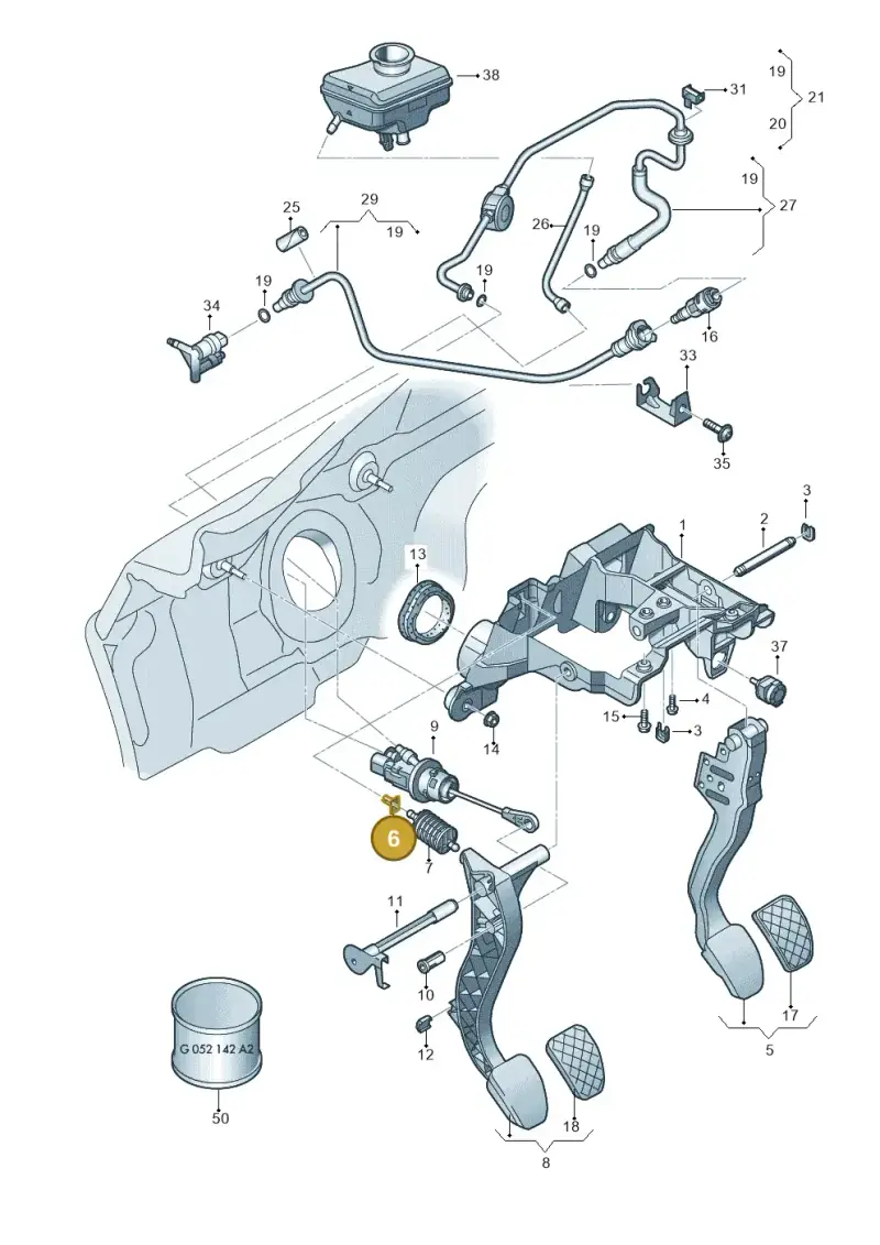 8K0721196 — Audi A6 qu. 3.0 tdi (2014-2018) diagram 798721250, position 6