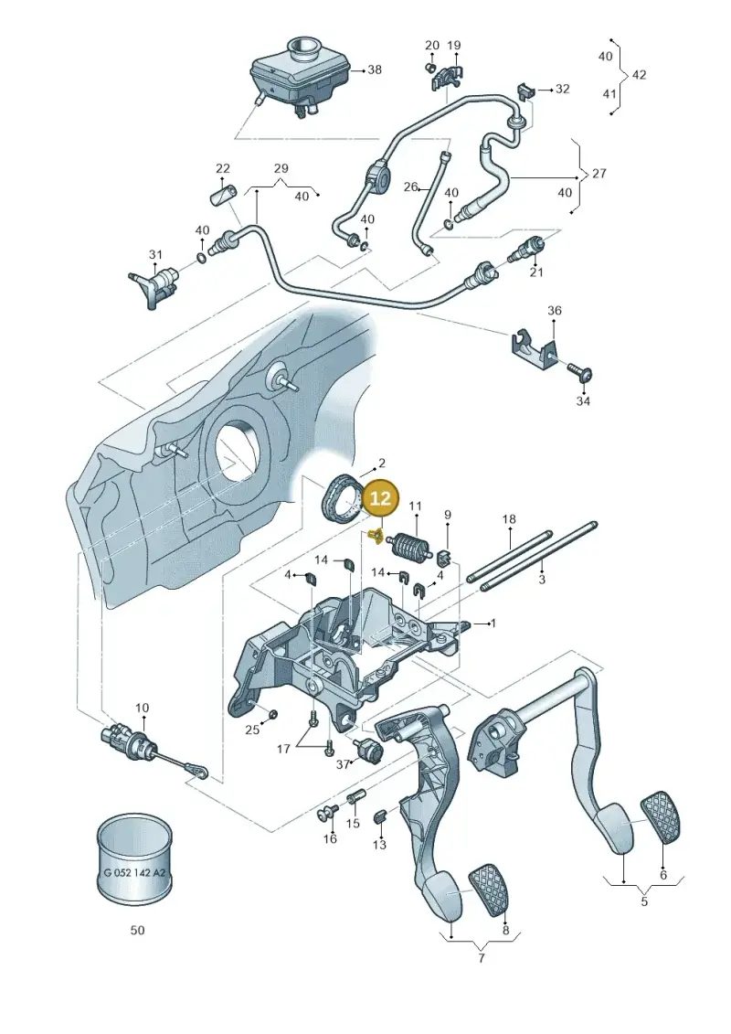 8K0721196 — Audi A6 qu. 3.0 tdi (2014-2018) diagram 798721300, position 12