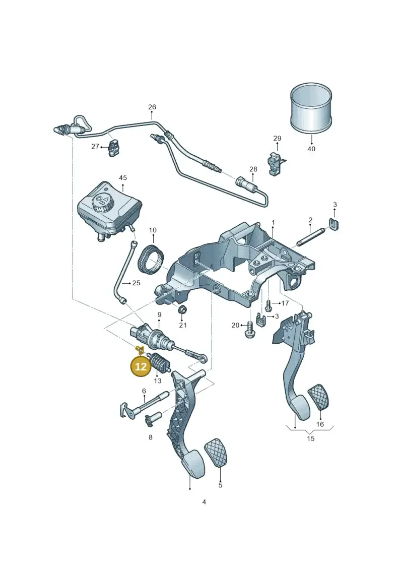 8K0721196 — Audi A5 Cabrio 2.0 (2016-2018) diagram 848721250, position 12