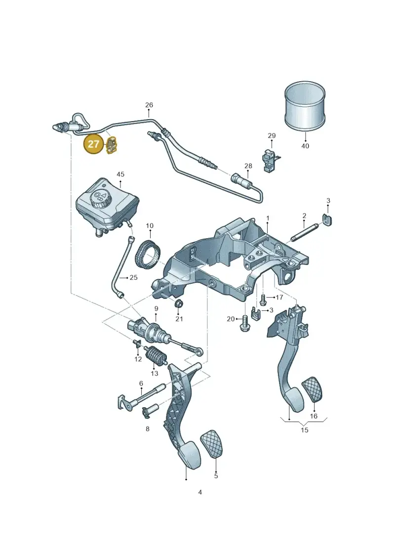 8K0721350 — Audi A5 Cabrio 2.0 (2016-2018) diagram 848721250, position 27