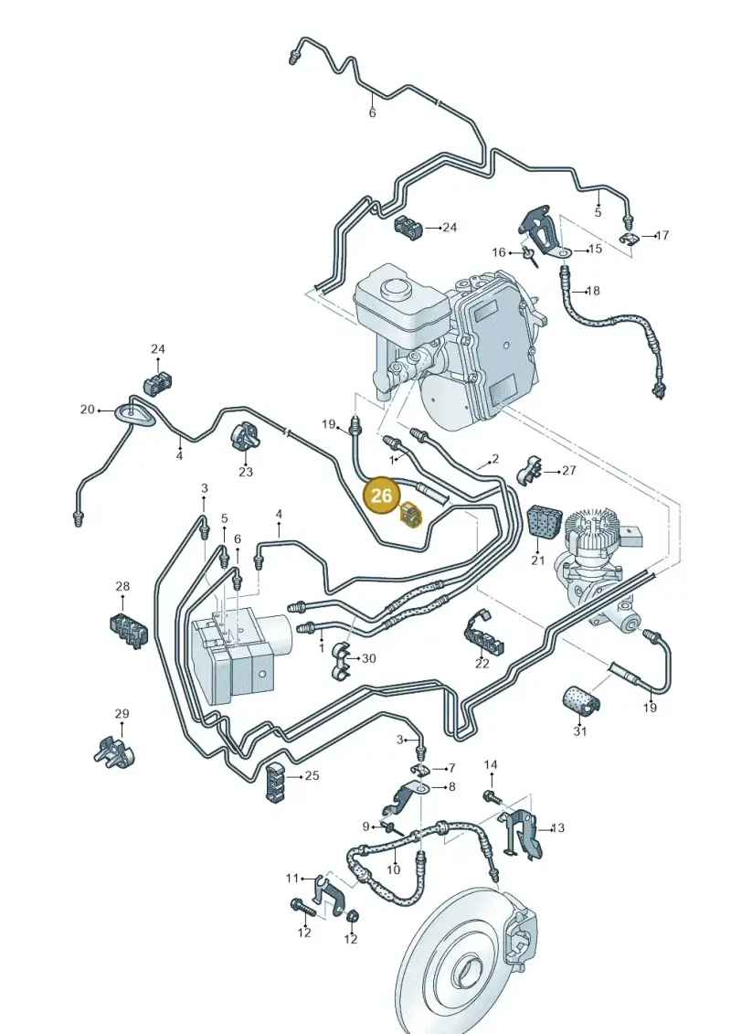 8K0721350 — Audi Q8 Quattro 3,0 (2018-) diagram 859611250, position 26