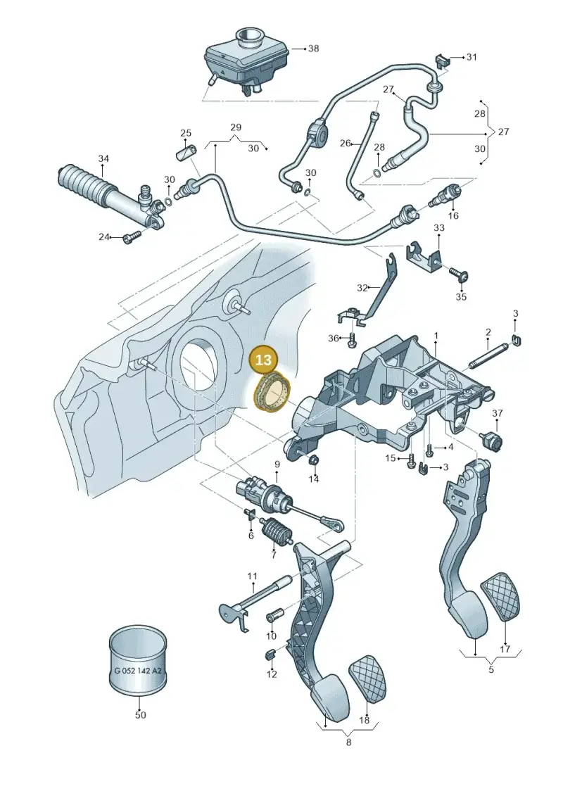 8K0721410 — Audi Q5 qu. 2.0 TDI (2012-2017) diagram 670721250, position 13