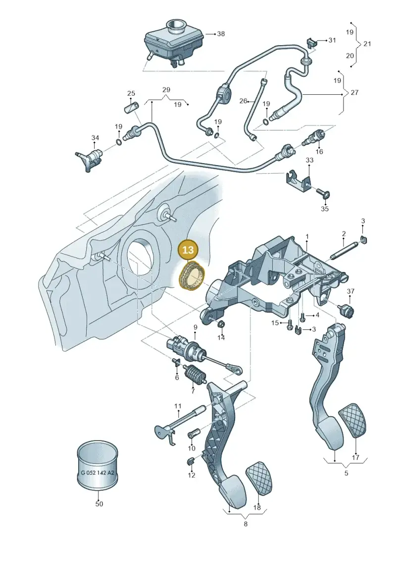 8K0721410 — Audi A6 qu. 3.0 tdi (2014-2018) diagram 798721250, position 13