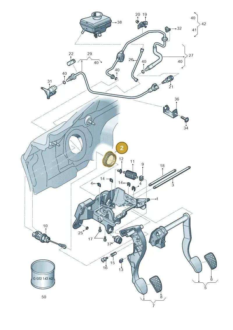 8K0721410 — Audi A6 qu. 3.0 tdi (2014-2018) diagram 798721300, position 2