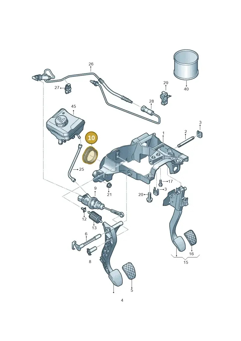 8K0721410 — Audi A5 Cabrio 2.0 (2016-2018) diagram 848721250, position 10