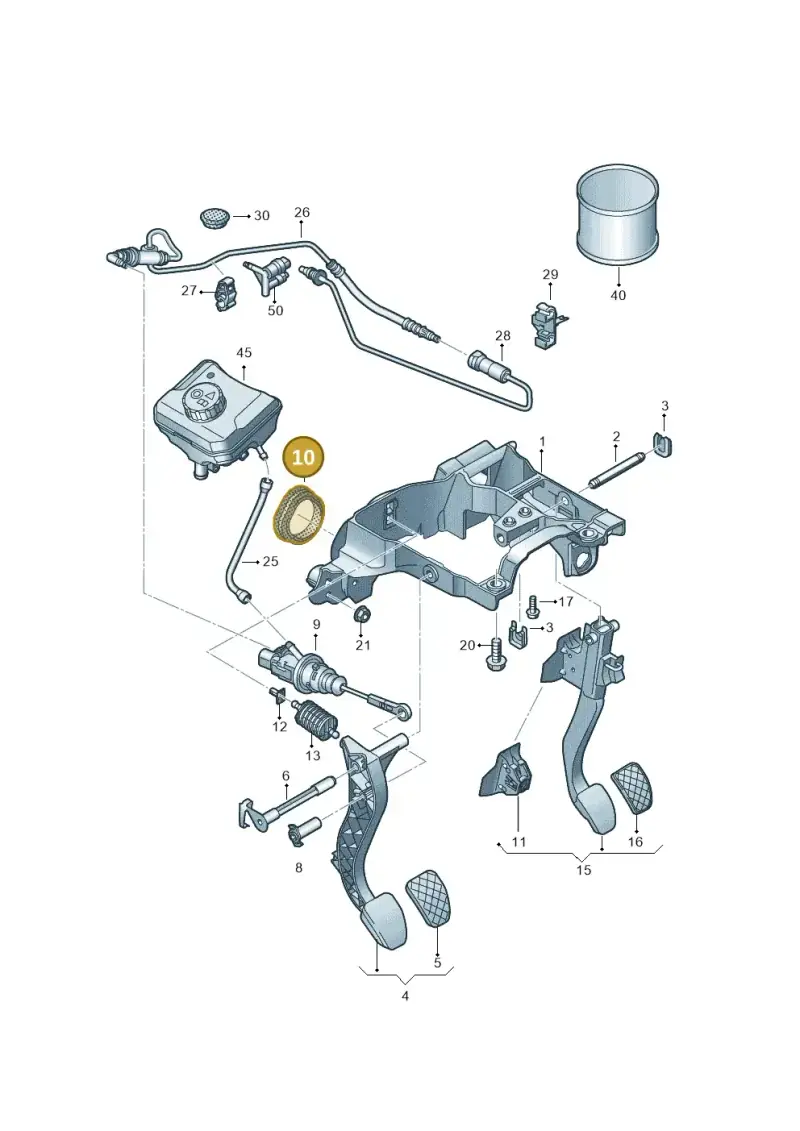 8K0721410 — Audi A5 Sportback (2016-2020) diagram 849721250, position 10